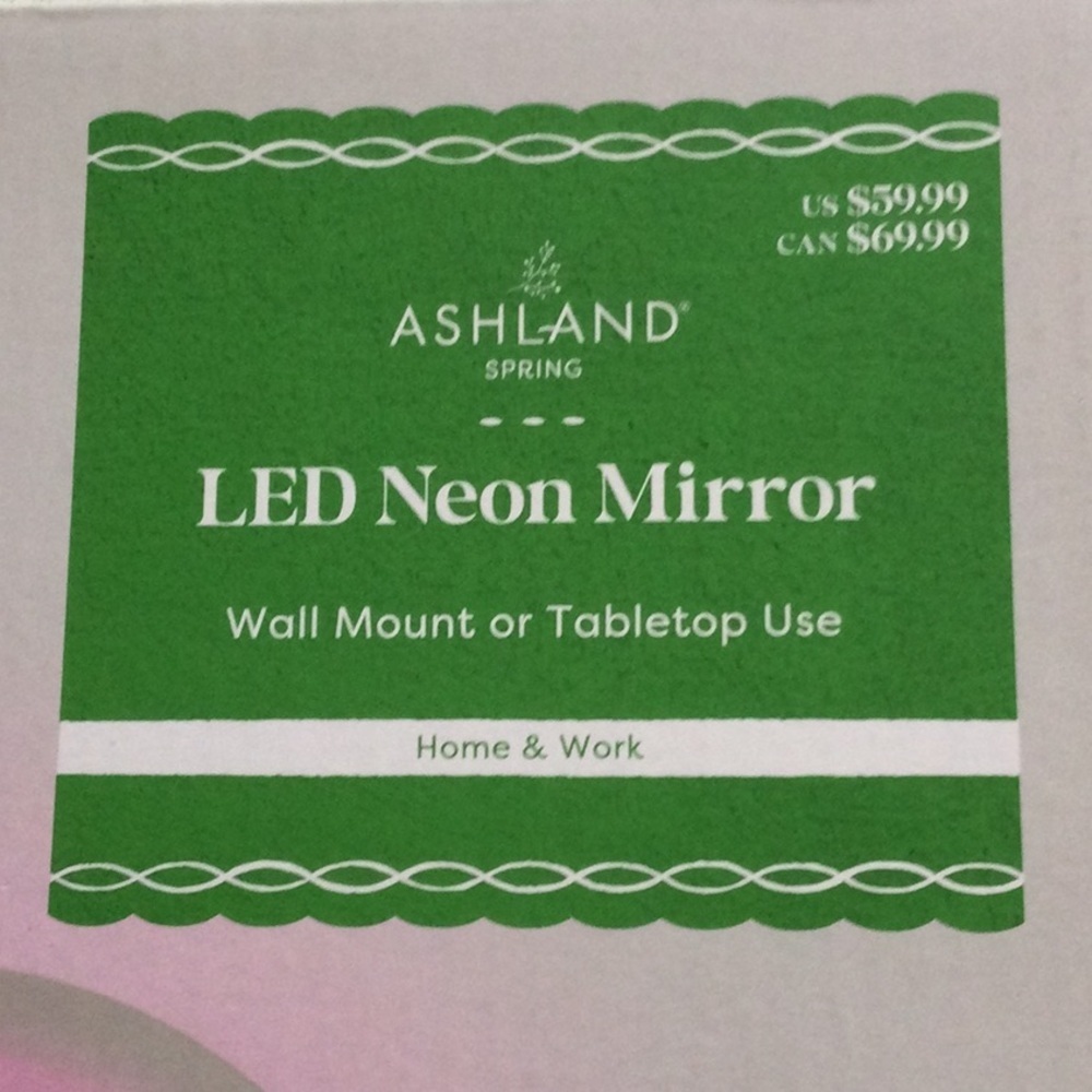 Ashland Heart LED Neon Mirror - Pink and Yellow.  # - Picture 2 of 2